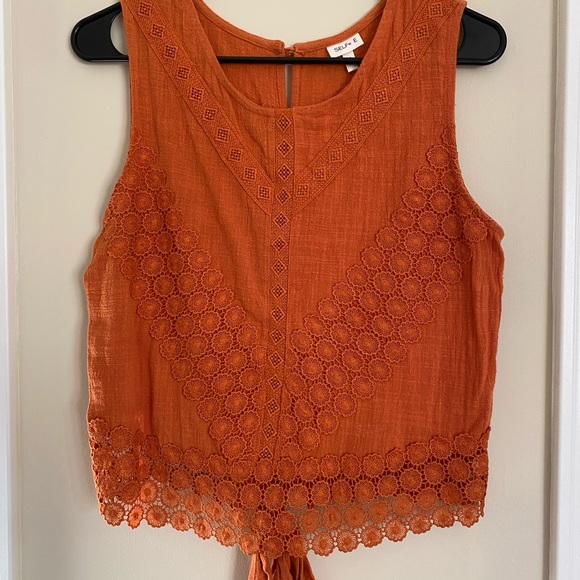 Orange Tie Tank - Picture 1 of 3